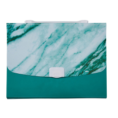 Office stationary high capacity A4 PP clip document bag folder, expanding file 13 pockets, four-color mixed