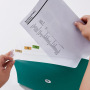 Office stationary high capacity A4 PP clip document bag folder, expanding file 13 pockets, four-color mixed