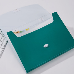 Office stationary high capacity A4 PP clip document bag folder, expanding file 13 pockets, four-color mixed