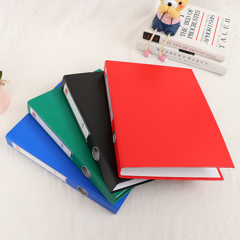 A4 two-hole folder binder, office folder can be customized perforated folder clip file
