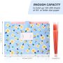 new design File Folder with 6 Pockets,Floral Accordion Folder Document Organizer US Letter Size for School and Office