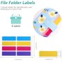 new design File Folder with 6 Pockets,Floral Accordion Folder Document Organizer US Letter Size for School and Office