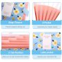 new design File Folder with 6 Pockets,Floral Accordion Folder Document Organizer US Letter Size for School and Office