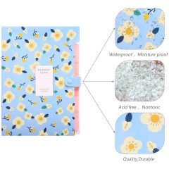 new design File Folder with 6 Pockets,Floral Accordion Folder Document Organizer US Letter Size for School and Office