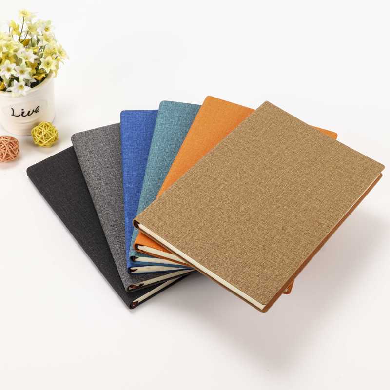 Factory PU Softcover  GRAIN LINE leather A5 B5 loose leaf planner notebook for business