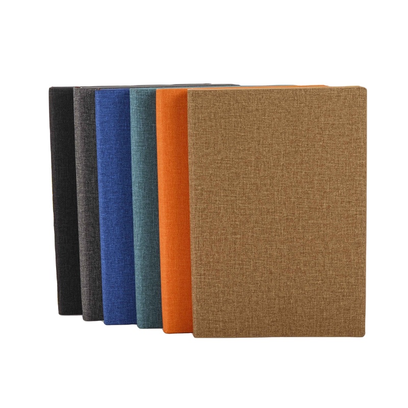 Factory PU Softcover  GRAIN LINE leather A5 B5 loose leaf planner notebook for business