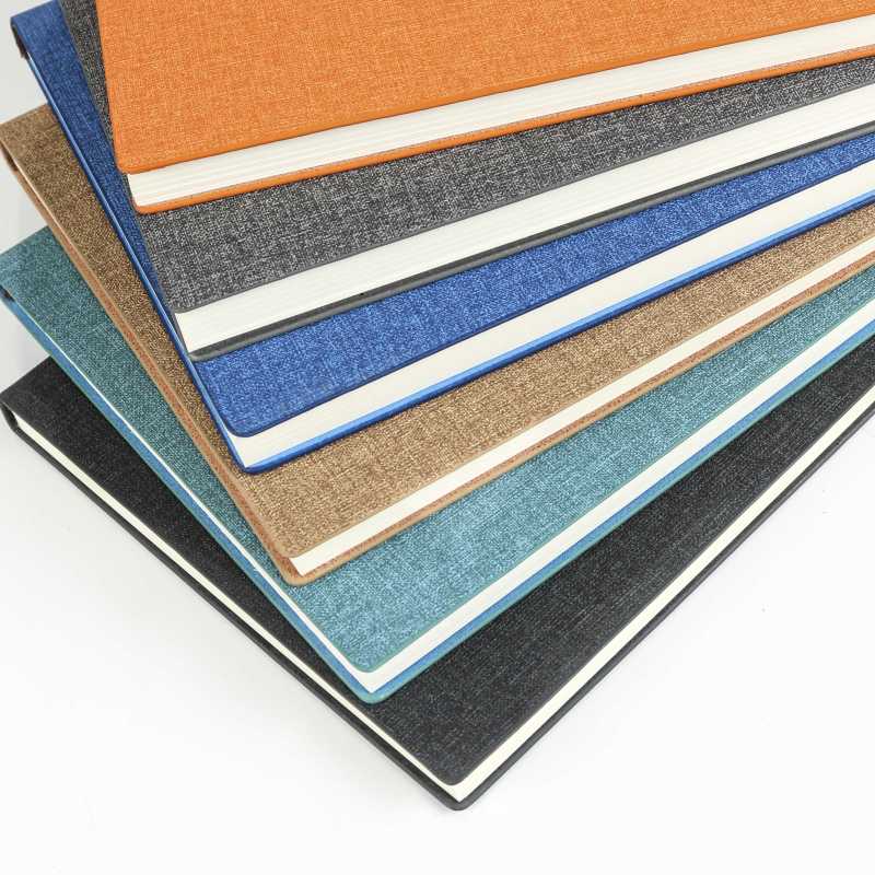 Factory PU Softcover  GRAIN LINE leather A5 B5 loose leaf planner notebook for business