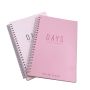 Personalise customizable grid notebooks,white/pink color notebook School Supplies Cute Custom Spiral Journal for Kids