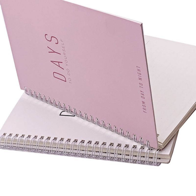 Personalise customizable grid notebooks,white/pink color notebook School Supplies Cute Custom Spiral Journal for Kids