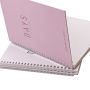 Personalise customizable grid notebooks,white/pink color notebook School Supplies Cute Custom Spiral Journal for Kids