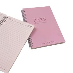 Personalise customizable grid notebooks,white/pink color notebook School Supplies Cute Custom Spiral Journal for Kids