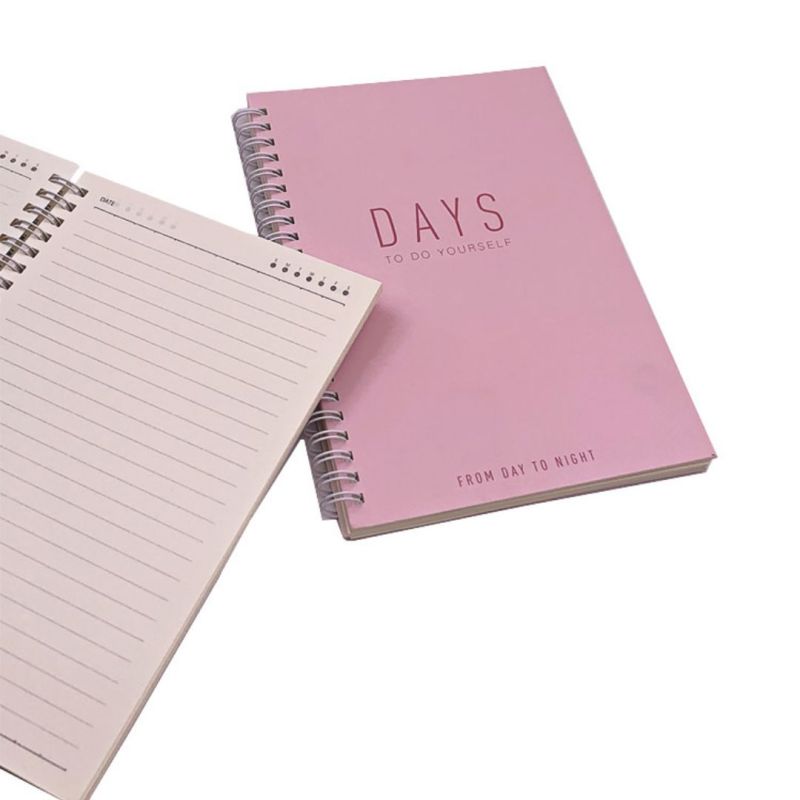 Personalise customizable grid notebooks,white/pink color notebook School Supplies Cute Custom Spiral Journal for Kids