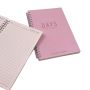 Personalise customizable grid notebooks,white/pink color notebook School Supplies Cute Custom Spiral Journal for Kids