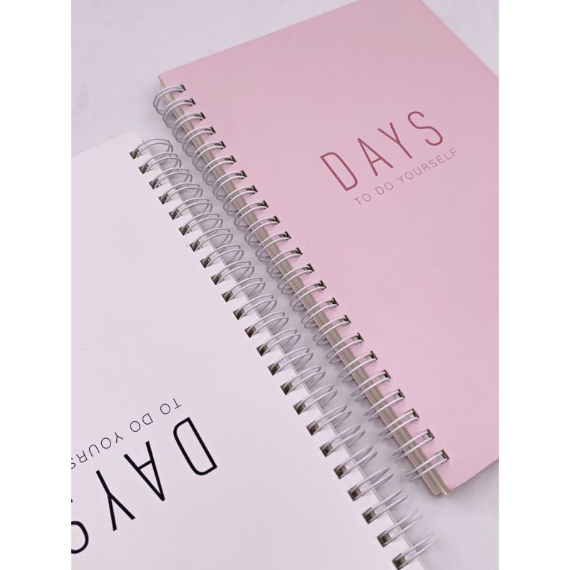 Personalise customizable grid notebooks,white/pink color notebook School Supplies Cute Custom Spiral Journal for Kids