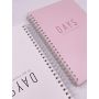 Personalise customizable grid notebooks,white/pink color notebook School Supplies Cute Custom Spiral Journal for Kids