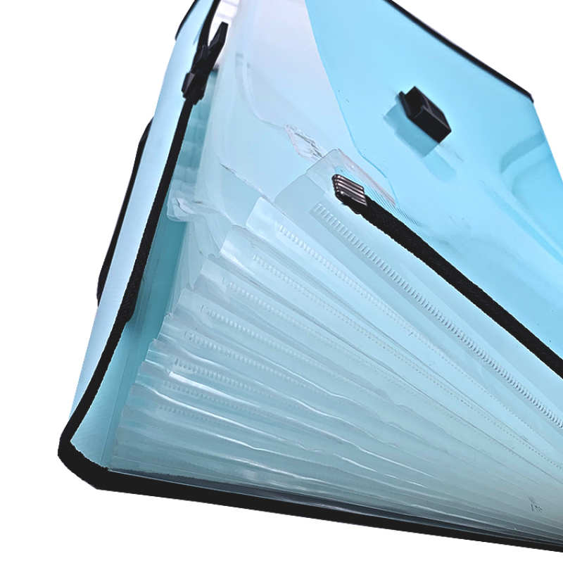 Office stationary expanding plastic file bag A4 PP clip document bag folder