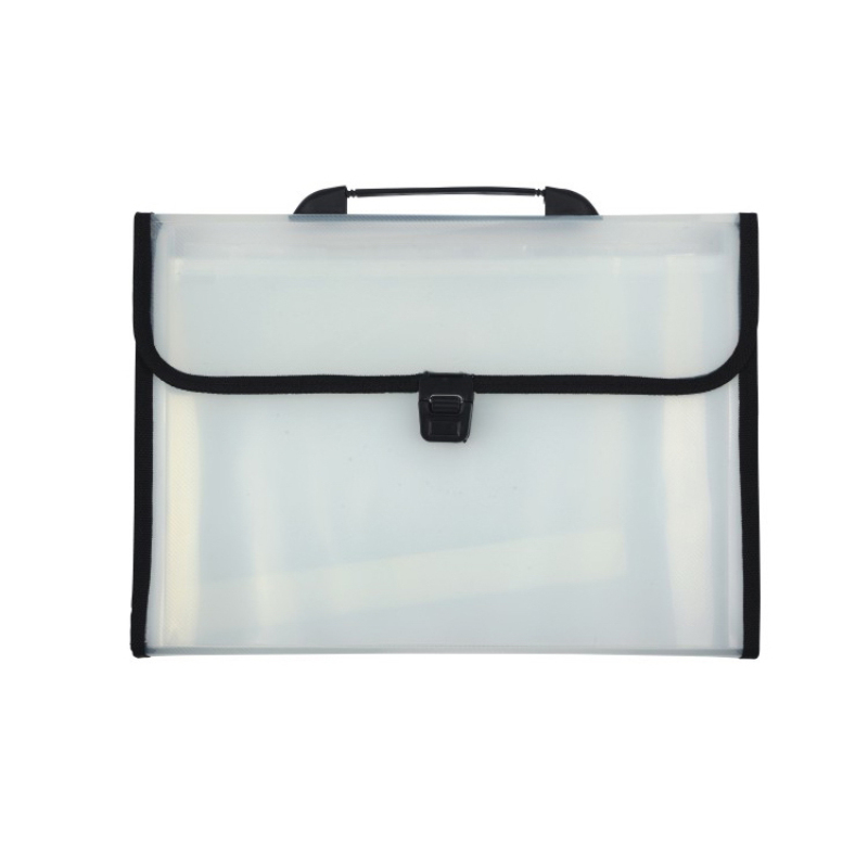 Office stationary expanding plastic file bag A4 PP clip document bag folder