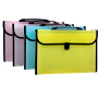 Office stationary expanding plastic file bag A4 PP clip document bag folder