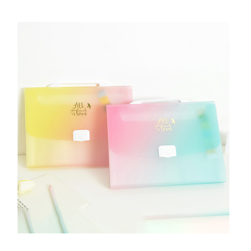 Thicken Gradient File Storage Document Bag PP 13 Pockets Customized Expanding Files Folder