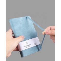 High Quality Journals Hardcover Small Pocket Journal Notebook with Pen A7 PU Leather Promotion Diary Pocket Organizer 100 Sheets