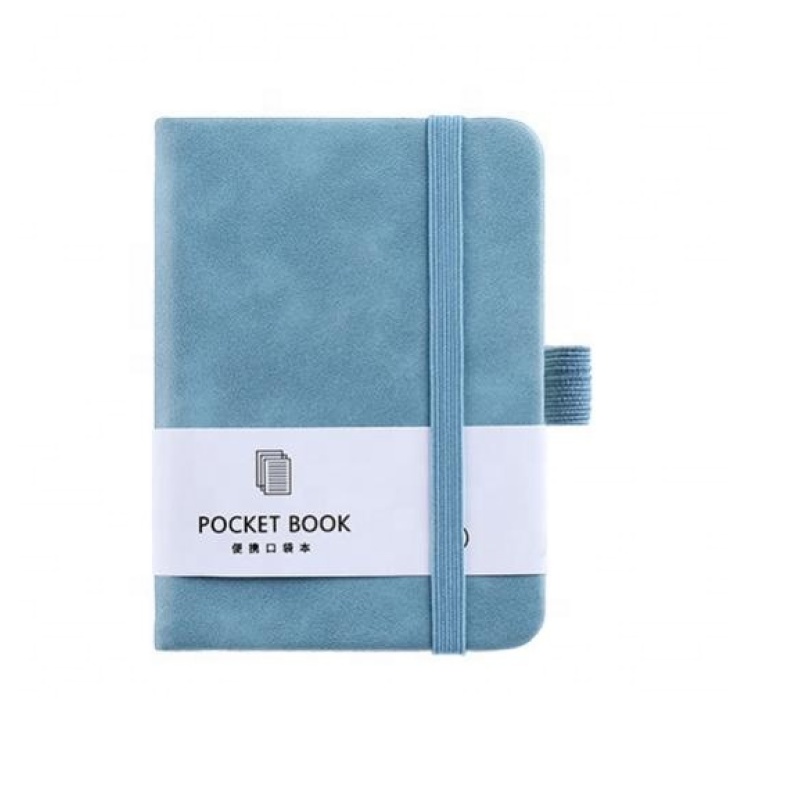 High Quality Journals Hardcover Small Pocket Journal Notebook with Pen A7 PU Leather Promotion Diary Pocket Organizer 100 Sheets
