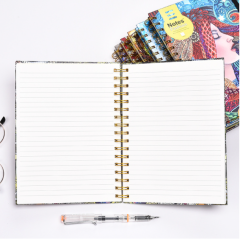 Custom Hardcover A5 Life Journal Spiral Notebook Printed Diary Planner Printing kids journal notebook