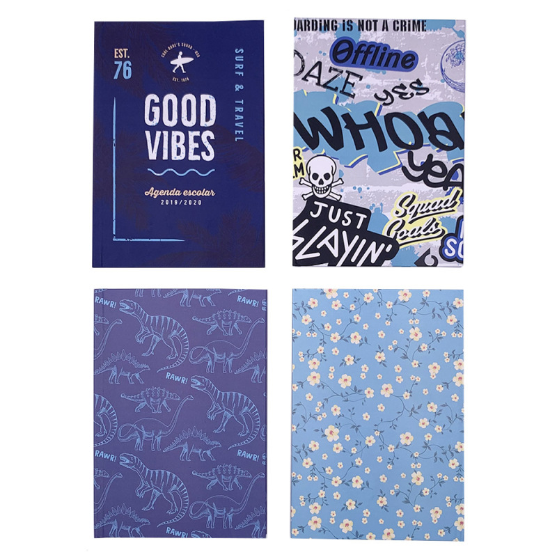 Factory A5, A6 high quality hard cover printing custom design notebook diary