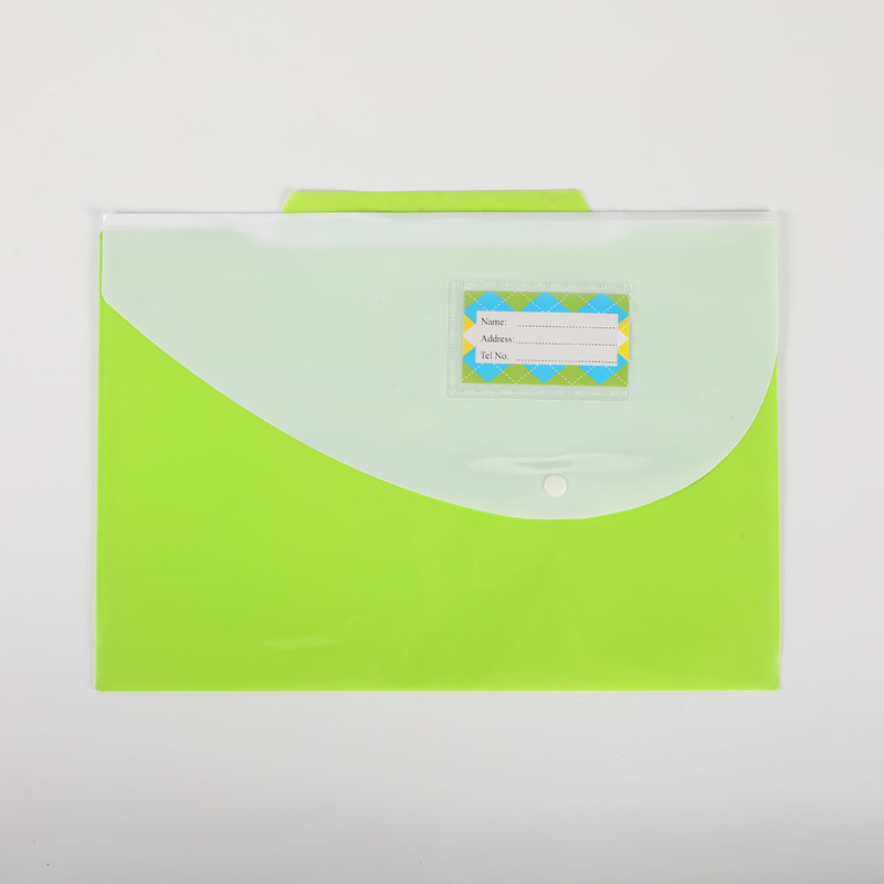 A4 Document Bag Transparent PP Plastic File Folder Printing File Transparent