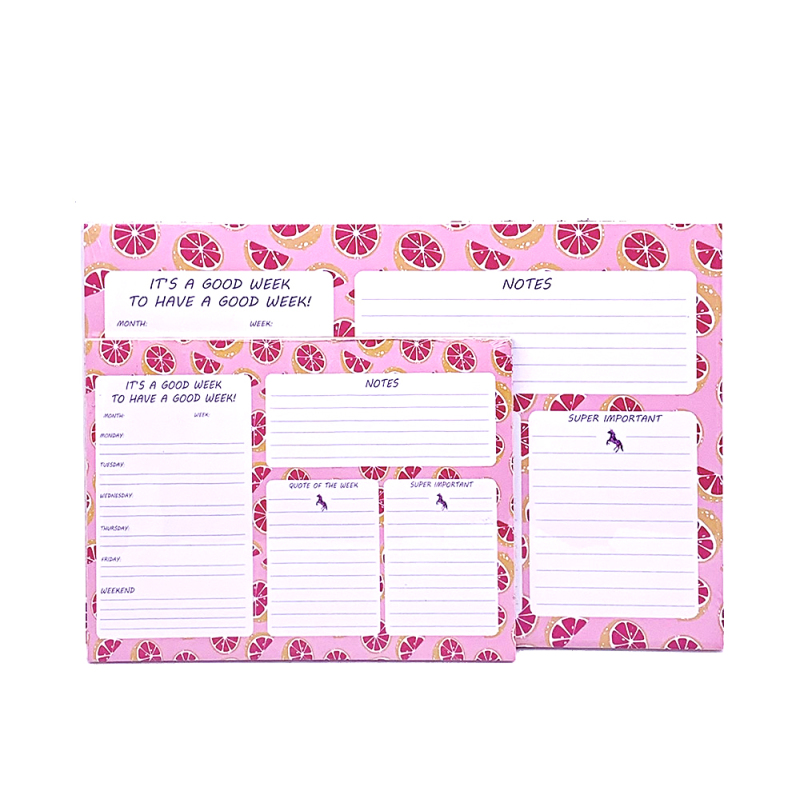 Factory Pink, Orange Printing Cheap Price, Student, Office Weekly Planner Notebook