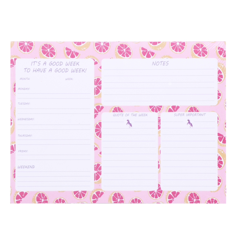 Factory Pink, Orange Printing Cheap Price, Student, Office Weekly Planner Notebook