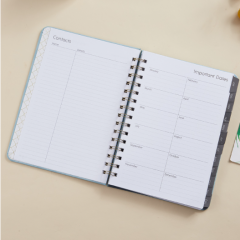 Cover Notebook Elastic Band Notepad Weekly Plan Schedule PU Leather Opp Bag BSCI Hardcover Journal Leather A5 Book Leather