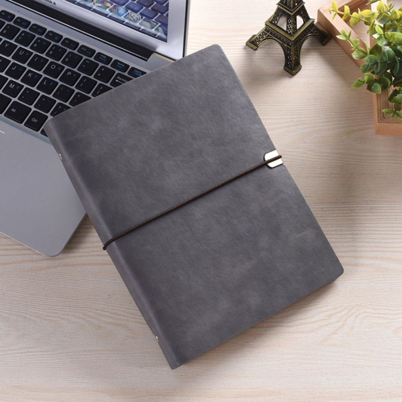 Classic PU Leather A5 Loose Leaf Hardcover Notebook for Business Reusable Agenda Planner Leather Binder Loose Leaf 6 Rings 40111