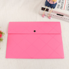 A4, FC large checkered file bag, student large-capacity folder, snap button data storage bag