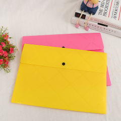 A4, FC large checkered file bag, student large-capacity folder, snap button data storage bag