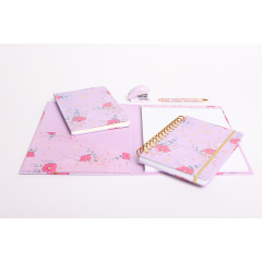stationery set with 3D golden heat foil embossing  printing