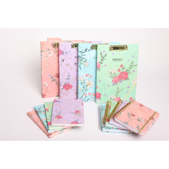 stationery set with 3D golden heat foil embossing  printing