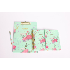 stationery set with 3D golden heat foil embossing  printing