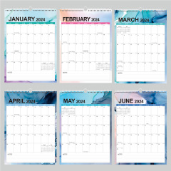 2024 English wall calendar