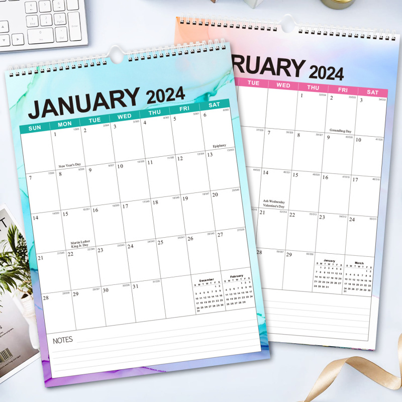 2024 English wall calendar