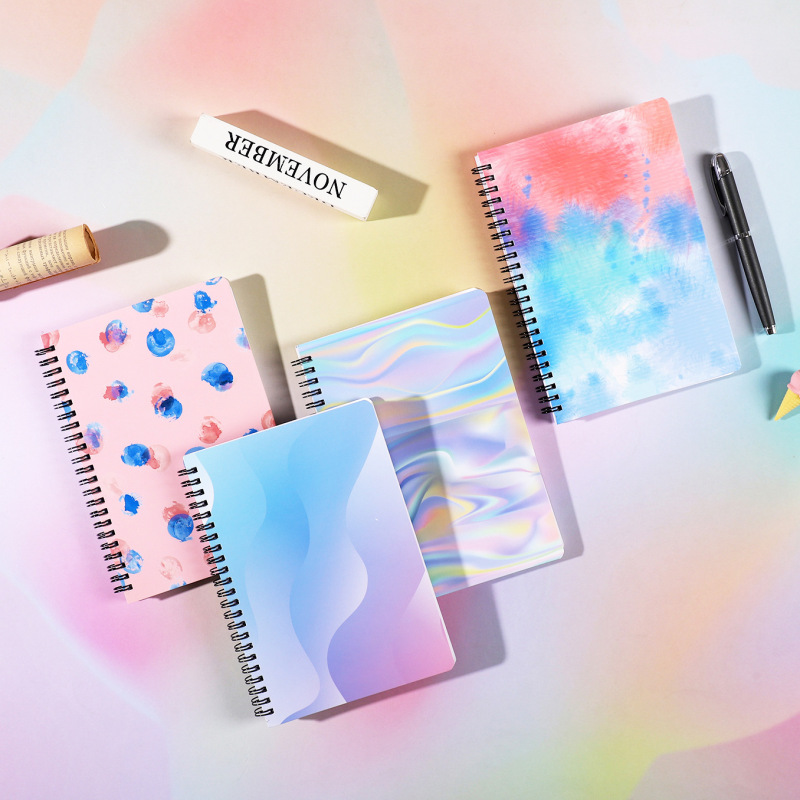 colorful  spiral notebook