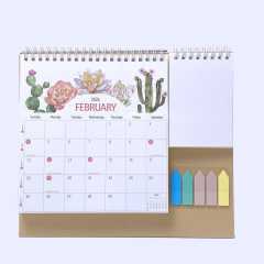 2024 English multi-function coil pocket desk calendar