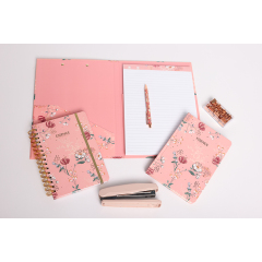 stationery set with 3D golden heat foil embossing  printing