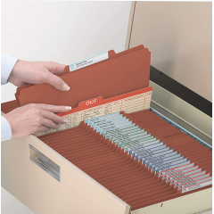 paper Classification File Folders-Two Dividers 
