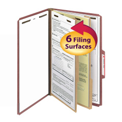 paper Classification File Folders-Two Dividers 