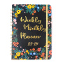 2023 schedule flower cover coil notebook calendar spiral week planner