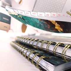 2023 schedule flower cover coil notebook calendar spiral week planner