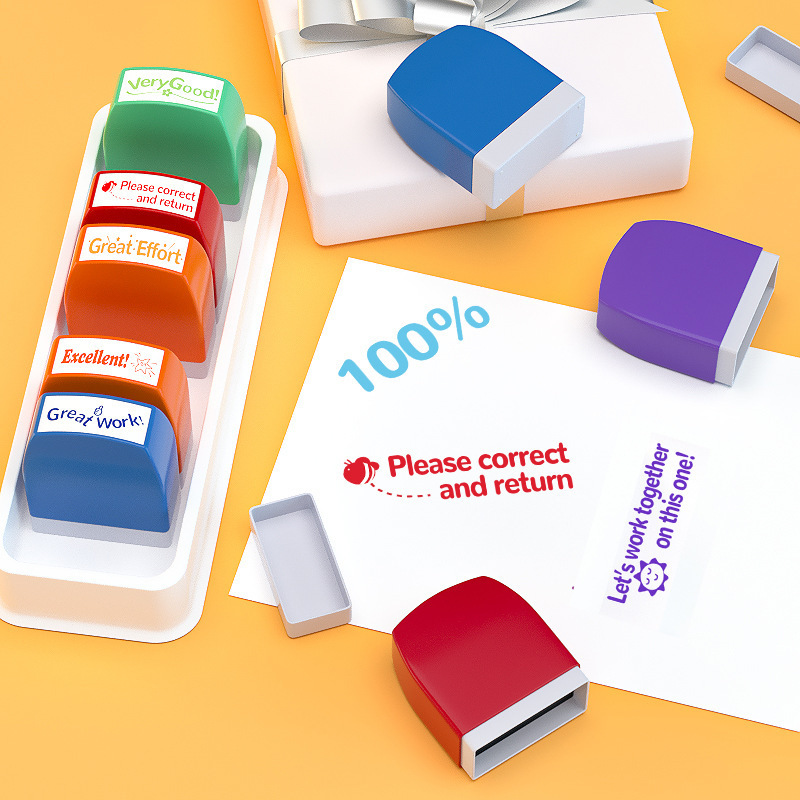 8Pcs Teacher Stamps for Grading Classroom
