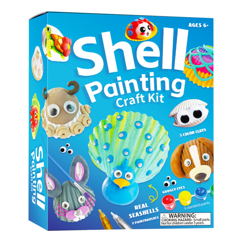 Shell Painting Kit - Arts & Crafts Gifts for Boys and Girls