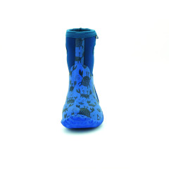 Unisex Neoprene Printing Rubber Waterproof Boots for Kids Winter Warm Outdoor rubber Rain Boots