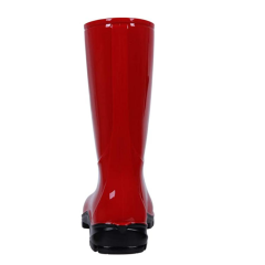 women mid tube rain boots short waterproof garden shoes red PVC boots
